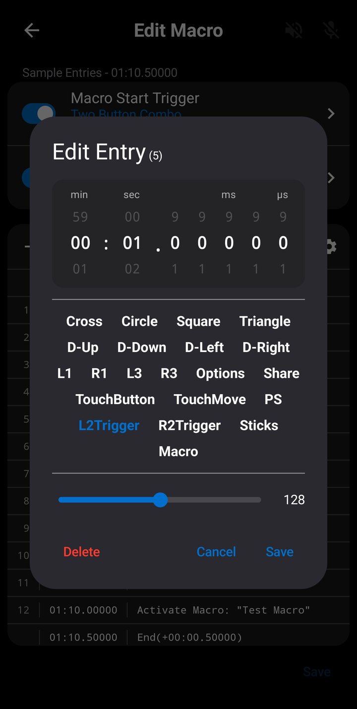 Entry Editor dialog - triggers