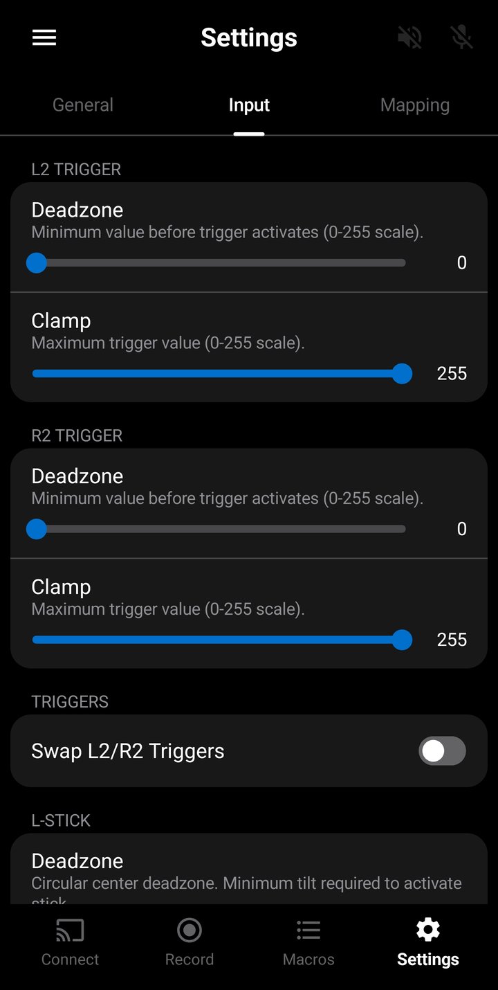 Input Settings
